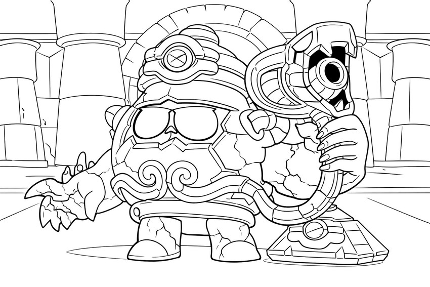 Coloring page - Canopic 8-Bit - Brawl Stars - Sands of time