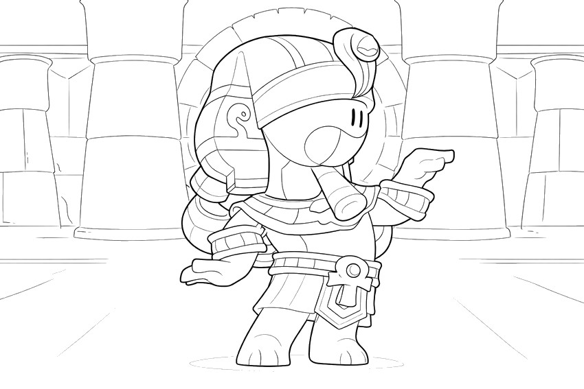 Drawing to color - Dynasty Doug - Brawl Stars - Sands of time