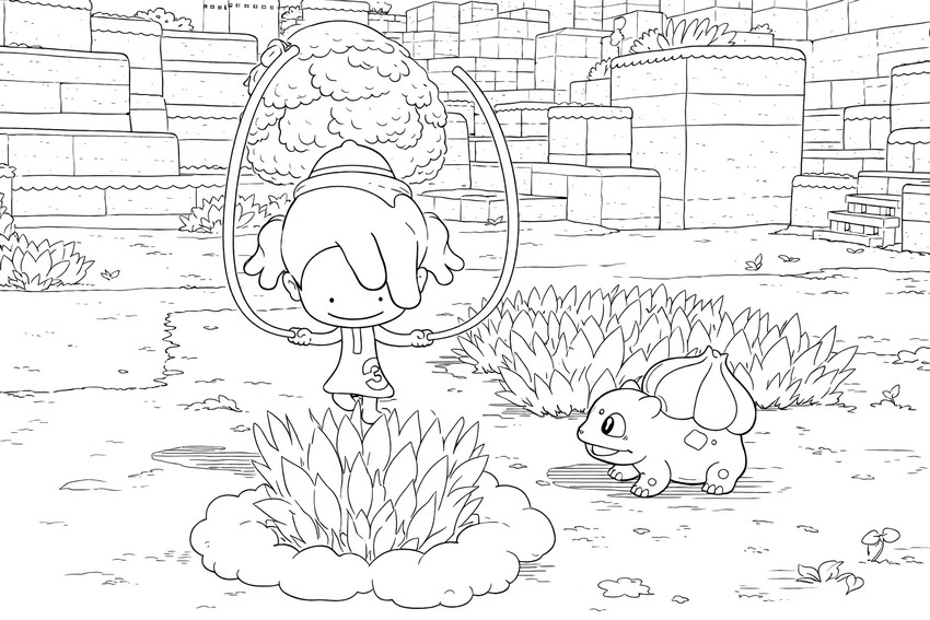 무료 색칠그림 - 이상해씨 - 포켓몬 포코피아