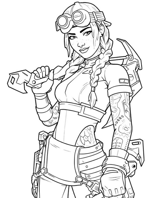 Bild zum Ausmalen - Elite-Jules - Fortnite Showdown