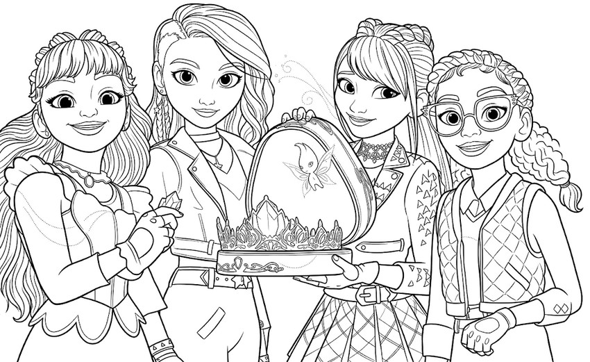 Image to color - The magic box - Unicorn Academy - Secrets revealed