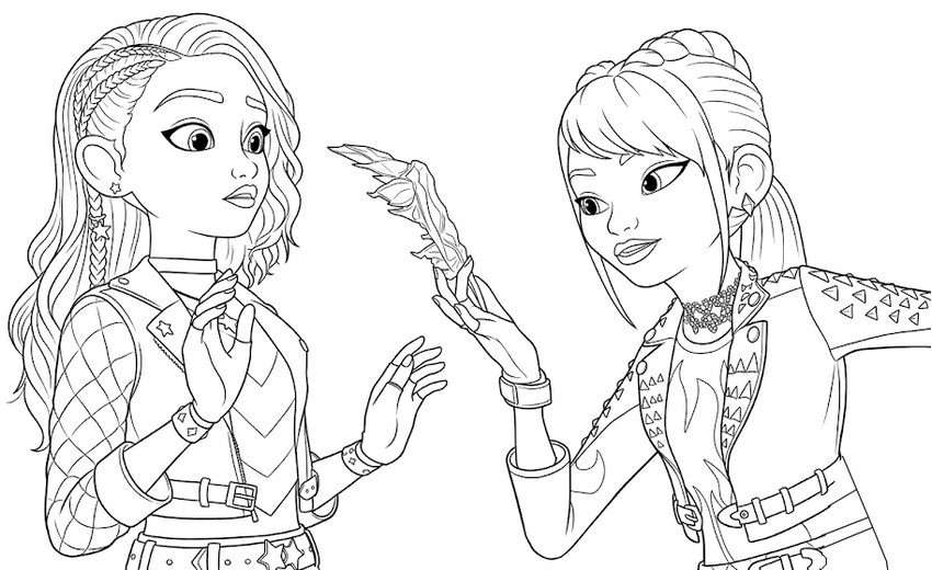 Coloring page - The secret of the magic pen - Unicorn Academy - Secrets revealed