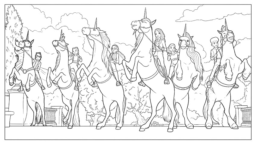 Drawing to color - The Magic Parade - Unicorn Academy - Secrets revealed