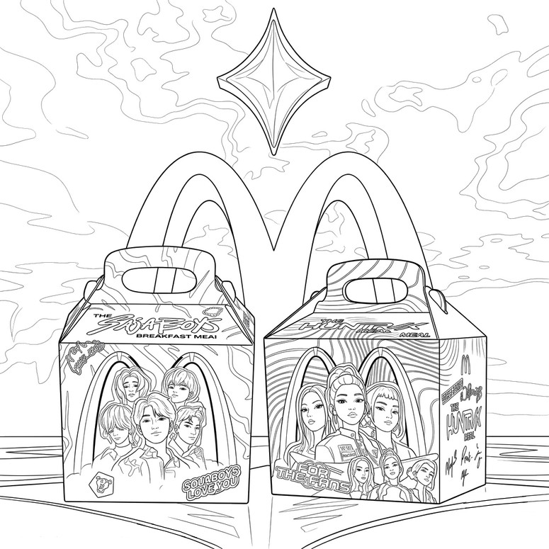Drawing to color - Battle for the fans - KPop Demon Hunters x McDonald's