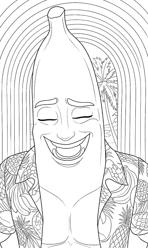 Coloriage - Banano - L’île de la Skibidi Tentafruit