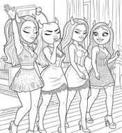 Coloriage - Les tentatrices - L’île de la Skibidi Tentafruit