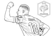 Coloriage - Kylian Mbappé - Equipe de France de football 2026