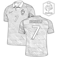 Coloriage gratuit - Ousmane Dembélé - Equipe de France de football 2026