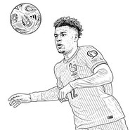 Dessin à colorier - Désiré Doué - Equipe de France de football 2026
