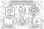 Kostenloses Ausmalbild - Viertelfinale - Französische Fußballnationalmannschaft 2026