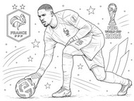 Zeichnung zum Ausmalen - Mike Maignan - Französische Fußballnationalmannschaft 2026