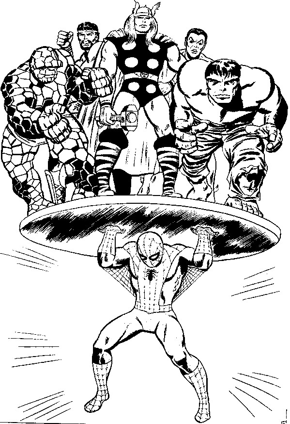 Printable coloring - Spiderman