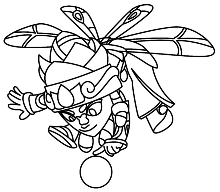 Disegno da colorare - Mina Fata - Brawl Stars - Draghi e Fate