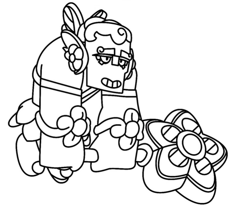 Illustrazione da colorare - Frank Fatona - Brawl Stars - Draghi e Fate