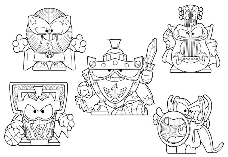 Disegno da stampare - Pronti alla battaglia - Superthings Kazoom Power Warriors