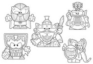 Foglio da colorare - Pronti alla battaglia - Superthings Kazoom Power Warriors