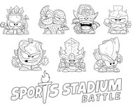 Drawing to color - Sports Stadium Battle - V - Superthings Kazoom Power Warriors