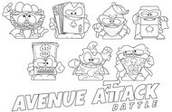 Printable coloring - Avenue Attack Battle - H - Superthings Kazoom Power Warriors