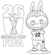 Free coloring page - Lautaro Martinez - Labubu - Football