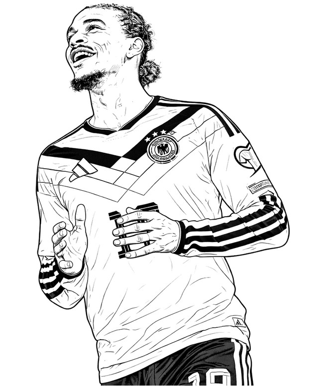 Drawing to color - Leroy Sané - Germany national football team 2026