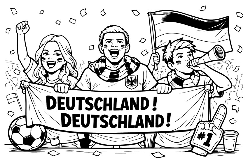Downloadable coloring - Supporters - Germany national football team 2026