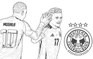 Coloring sheet - Musiala and Wirtz - Germany national football team 2026