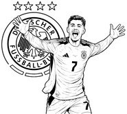 Printable coloring - Kai Havertz - Germany national football team 2026