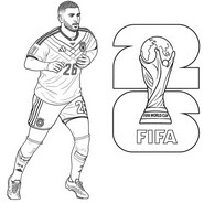 Ausmalblatt - Deniz Undav - Deutsche Fußballnationalmannschaft 2026