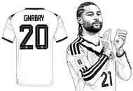 Coloring sheet - Serge Gnabry - Germany national football team 2026