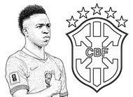 Image to color - Vinicius Júnior - Brazil national football team 2026