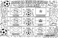 Coloring sheet - Group stage matches - Brazil national football team 2026