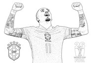 Coloring page - Raphinha - Brazil national football team 2026