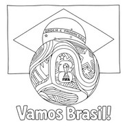 Image to color - World Cup ball - Brazil national football team 2026