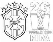 Feuille de coloriage - Coupe du monde FIFA - Equipe du Brésil de football 2026