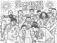 Dibujo para imprimir - La victoria - Selección española de fútbol 2026