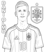 Printable coloring - Dani Olmo - Spain national football team 2026