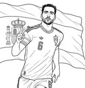 Ausmalblatt - Mikel Merino - Spanische Fußballnationalmannschaft 2026