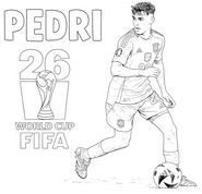 Free coloring page - Pedri - Spain national football team 2026