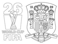 Printable coloring - World Cup - Spain national football team 2026