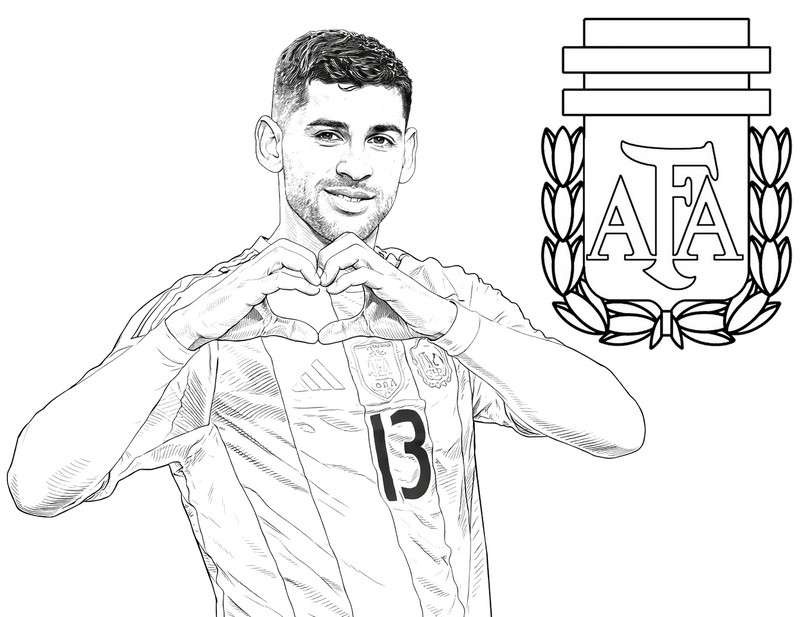Image to color - Cristian Romero - Argentina national football team 2026