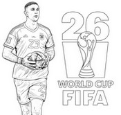 Coloring page - Emiliano Martínez - Argentina national football team 2026
