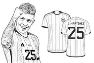 Free coloring page - Lisandro Martínez - Argentina national football team 2026