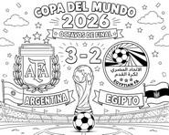Ausmalblatt - Achtelfinale - Argentinische Fußballnationalmannschaft 2026
