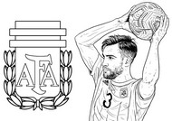 Coloring sheet - Nicolas Tagliafico - Argentina national football team 2026