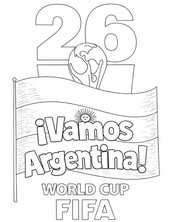 Image to color - Let's go Argentina! - Argentina national football team 2026