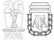 Coloriage à imprimer - Coupe du monde - Equipe d'Argentine de football 2026