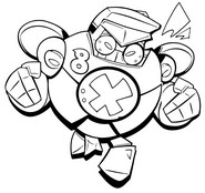 Coloring page - Bolt - Brawl Stars - Damian Starr Nova Bolt