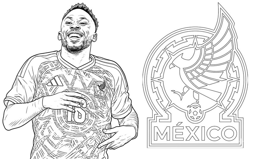 Image to color - Julian Quiñones - Mexico national football team 2026