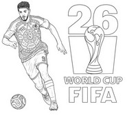 Downloadable coloring - Raúl Jiménez - Mexico national football team 2026