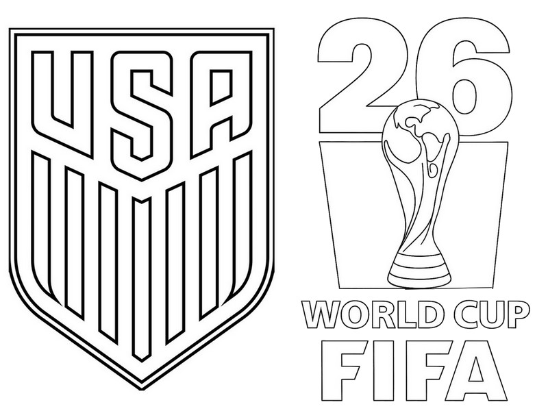 Disegno da stampare - Coppa del Mondo - Nazionale di calcio degli Stati Uniti 2026